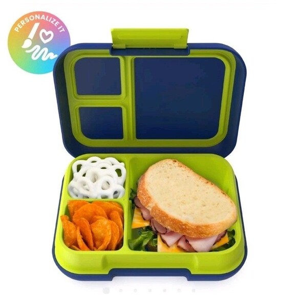 Bentogo Navy Blue/Chartreuse Pop Lunch Box - Picture 1 of 11